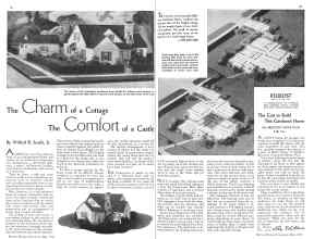 Better Homes & Gardens May 1934 Magazine Article: The Charm of a Cottage The Comfort of a Castle