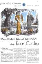 Better Homes & Gardens June 1934 Magazine Article: When I Helped Bob and Betty PLAN their Rose Garden