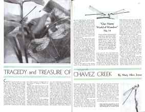 Better Homes & Gardens July 1934 Magazine Article: TRAGEDY and TREASURE OF CHAVEZ CREEK