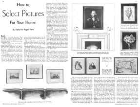 Better Homes & Gardens August 1934 Magazine Article: How to Select Pictures For Your Home