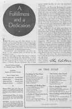 Better Homes & Gardens October 1934 Magazine Article: A Fulfillment and a Dedication