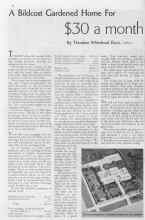 Better Homes & Gardens October 1934 Magazine Article: A Bildcost Gardened Home For $30 a month