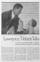 Better Homes & Gardens October 1934 Magazine Article: Lawrence Tibbett Talks