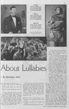 Better Homes & Gardens October 1934 Magazine Article: About Lullabies