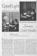 Better Homes & Gardens October 1934 Magazine Article: Good Light Saves Child Health