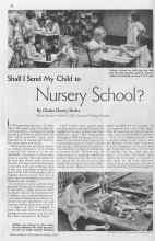 Better Homes & Gardens October 1934 Magazine Article: Shall I Send My Child to Nursery School?