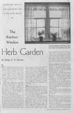 Better Homes & Gardens October 1934 Magazine Article: Herb Garden