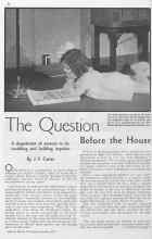 Better Homes & Gardens October 1934 Magazine Article: The Question Before the House