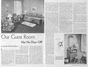 Better Homes & Gardens October 1934 Magazine Article: Our Guest Room Has No Days Off!