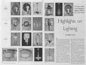Better Homes & Gardens October 1934 Magazine Article: Highlights on Lighting