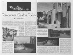 Better Homes & Gardens October 1934 Magazine Article: Tomorrow's Garden Today