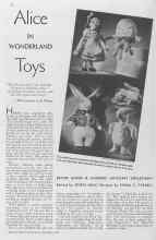 Better Homes & Gardens November 1934 Magazine Article: Alice IN WONDERLAND Toys