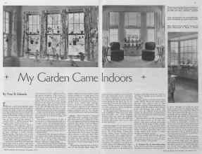 Better Homes & Gardens November 1934 Magazine Article: My Garden Came Indoors