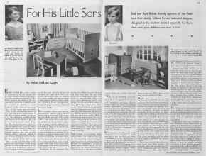 Better Homes & Gardens November 1934 Magazine Article: For His Little Sons