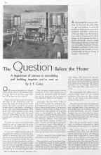 Better Homes & Gardens December 1934 Magazine Article: The Question Before the House