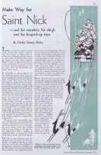 Better Homes & Gardens December 1934 Magazine Article: Make Way for Saint Nick
