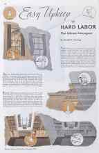 Better Homes & Gardens December 1934 Magazine Article: Easy upkeep VS HARD LABOR