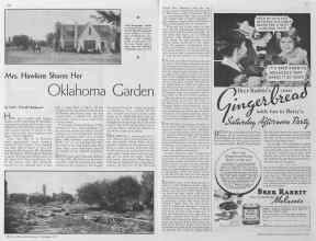Better Homes & Gardens December 1934 Magazine Article: Mrs. Hawkins Shares Her Oklahoma Garden