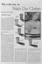 Better Homes & Gardens February 1935 Magazine Article: This is the way we Wash Our Clothes