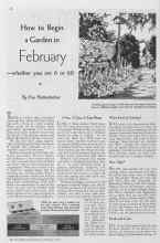 Better Homes & Gardens February 1935 Magazine Article: How to Begin a Garden in February
