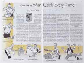 Better Homes & Gardens February 1935 Magazine Article: Give Me A Man Cook Every Time!