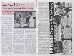Better Homes & Gardens February 1935 Magazine Article: About Those Dishes Some pointers on getting children to help