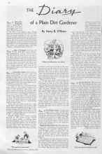 Better Homes & Gardens March 1935 Magazine Article: THE Diary of a Plain Dirt Gardener
