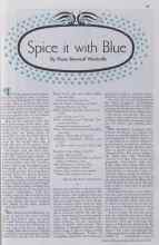 Better Homes & Gardens March 1935 Magazine Article: Spice it with Blue