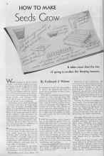 Better Homes & Gardens March 1935 Magazine Article: HOW TO MAKE Seeds Grow