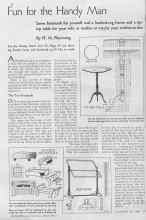 Better Homes & Gardens March 1935 Magazine Article: Fun for the Handy Man