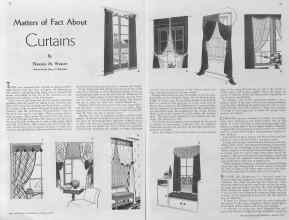 Better Homes & Gardens March 1935 Magazine Article: Matters of Fact About Curtains