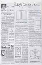 Better Homes & Gardens April 1935 Magazine Article: Baby's Corner of the Room