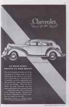 Better Homes & Gardens from 1935 | Advertisement: Chevrolet for 1935