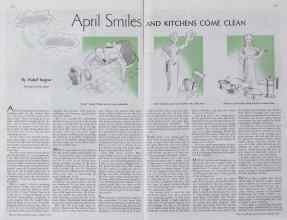 Better Homes & Gardens April 1935 Magazine Article: April Smiles AND KITCHENS COME CLEAN