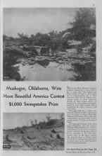 Better Homes & Gardens May 1935 Magazine Article: Muskogee, Oklahoma, Wins More Beautiful America Contest $1,000 Sweepstakes Prize