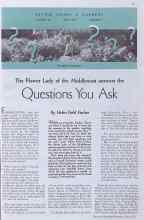 Better Homes & Gardens May 1935 Magazine Article: The Flower Lady of the Middlewest answers the Questions You Ask