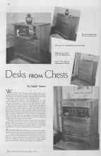 Better Homes & Gardens May 1935 Magazine Article: Desks FROM Chests