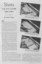 Better Homes & Gardens May 1935 Magazine Article: Shirts THE WAY FATHER LIKES THEM