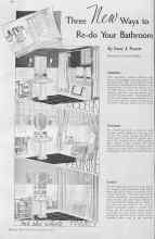 Better Homes & Gardens May 1935 Magazine Article: Three new Ways to Re-do Your Bathroom