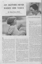 Better Homes & Gardens May 1935 Magazine Article: MY MOTHER NEVER RAISED HER VOICE