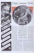 Better Homes & Gardens May 1935 Magazine Article: Chips APPRAISES Tools