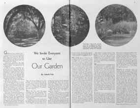 Better Homes & Gardens July 1935 Magazine Article: We Invite Everyone to Use Our Garden