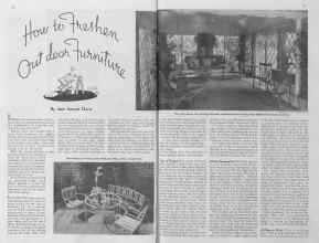 Better Homes & Gardens July 1935 Magazine Article: How to Freshen Out door Furniture