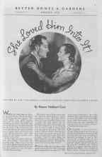 Better Homes & Gardens August 1935 Magazine Article: She Loved Him Into It!