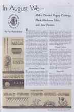 Better Homes & Gardens August 1935 Magazine Article: In August We