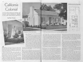 Better Homes & Gardens August 1935 Magazine Article: California Colonial