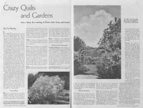 Better Homes & Gardens August 1935 Magazine Article: Crazy Quilts and Gardens