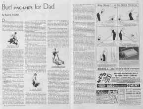 Better Homes & Gardens August 1935 Magazine Article: Bud PINCH-HITS for Dad