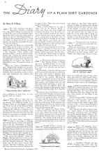 Better Homes & Gardens September 1935 Magazine Article: THE Diary OF A PLAIN DIRT GARDENER