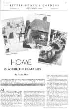 Better Homes & Gardens September 1935 Magazine Article: HOME